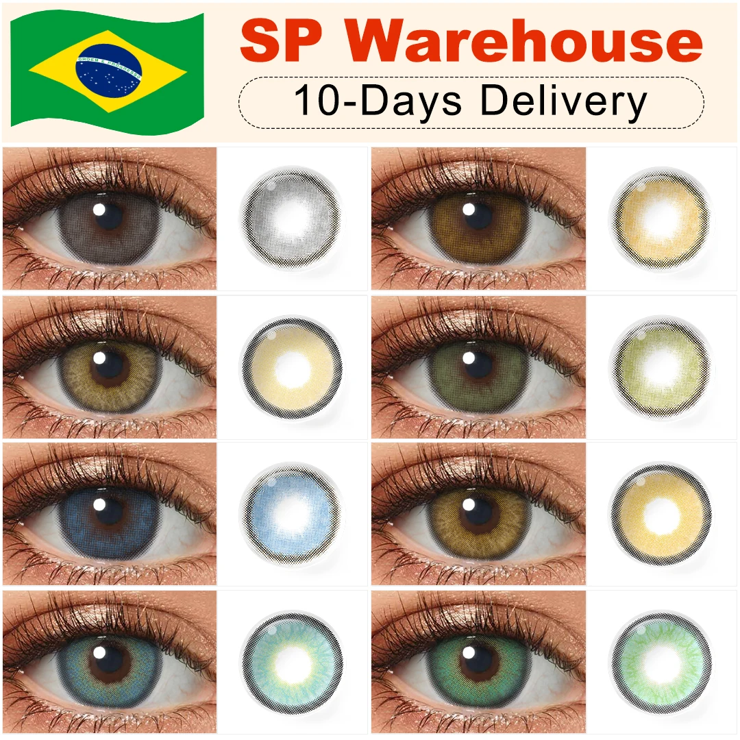 

MAGISTER 2pcs Natural Color Contact Lenses for Eyes Gray Contact Lens Yearly Fashion Hazel Contact Lens Colored Eye Contacts