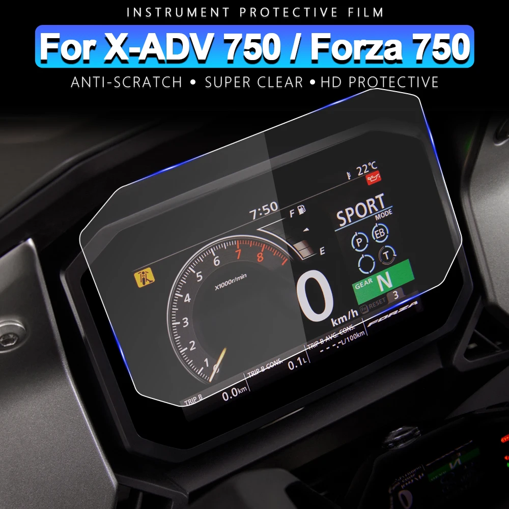 

Screen Dashboard Protection Anti Scratch Motorcycle Instrument Film X-ADV 750 Accessories 2022 for Honda Forza750 XADV 2021 2023
