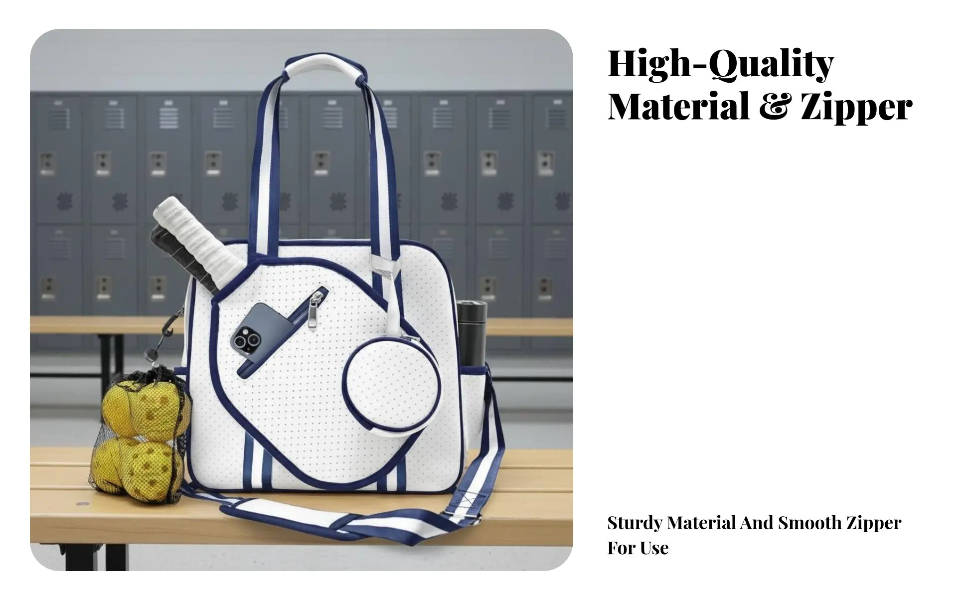 Pickleball Paddle Holder Bag Breathable Large Capacity Pickleball Bag Crossbody Sports Tote Adjustable Shoulder Strap Waterproof Pickleball Paddle Holder Bag Breathable Large Capacity Pickleball Bag Crossbody Sports Tote Adjustable Shoulder Strap Waterproof