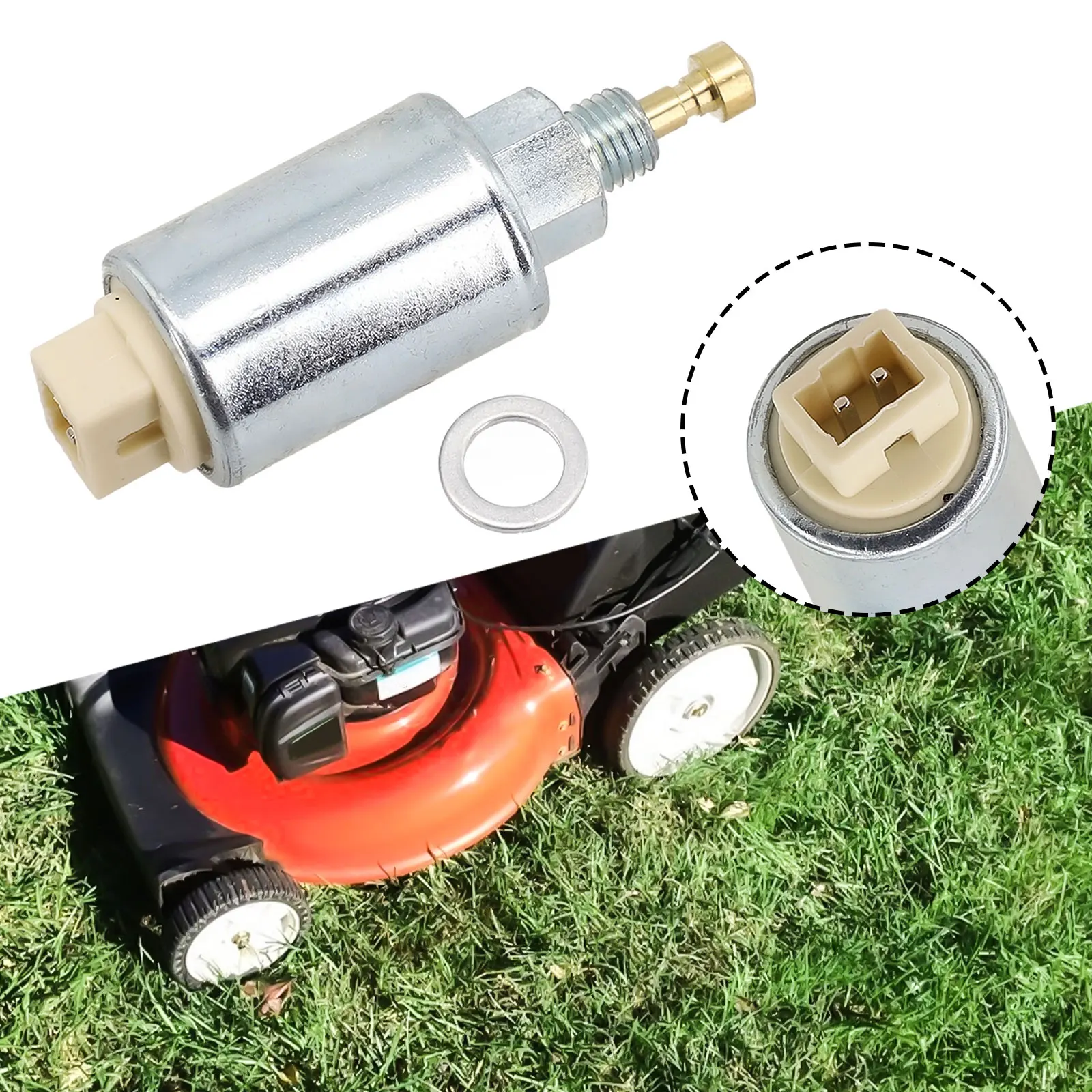 

Carburetor Fuel Solenoid Aluminum Carburetor Fuel Solenoid Valve For Carb 699915 794572 796109 799728 2.48in Fuel Solenoid