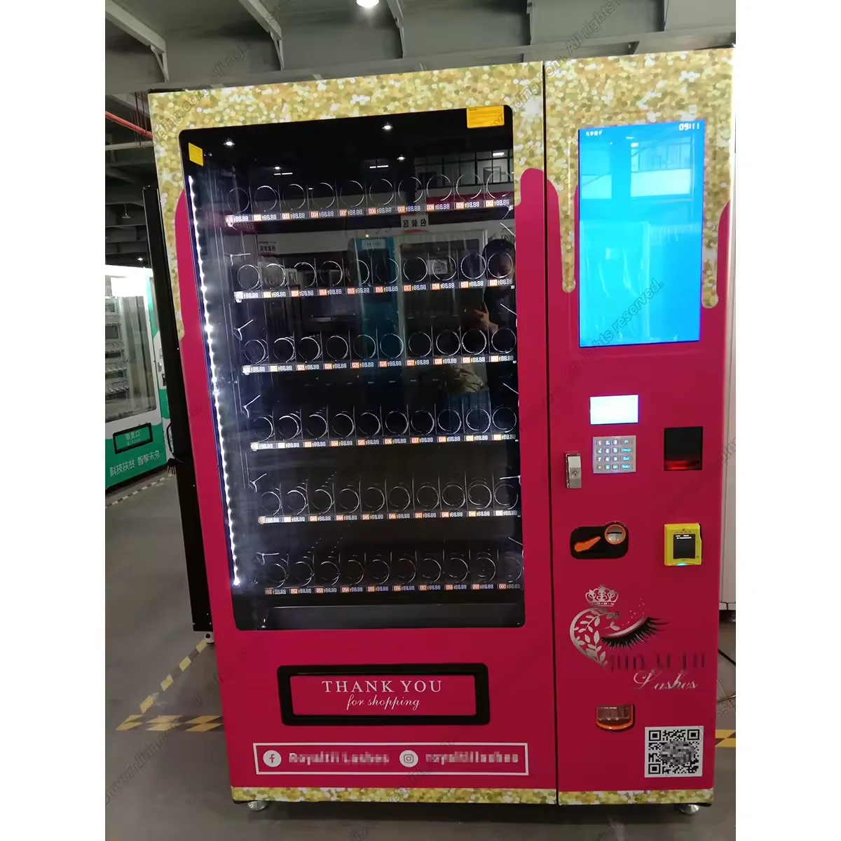 

24 Hours Self- Service Vending Machine Beauty Touch Screen Vending Machines for Eyelashes and Hair Nail Wigs Vendor Mall Kiosk