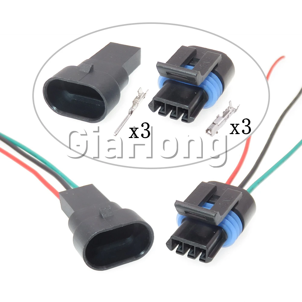 1 Set 3 Ways AC Assembly 12162182 12162185 Automobile Male Female Docking Connector Car Wire Socket Auto Parts