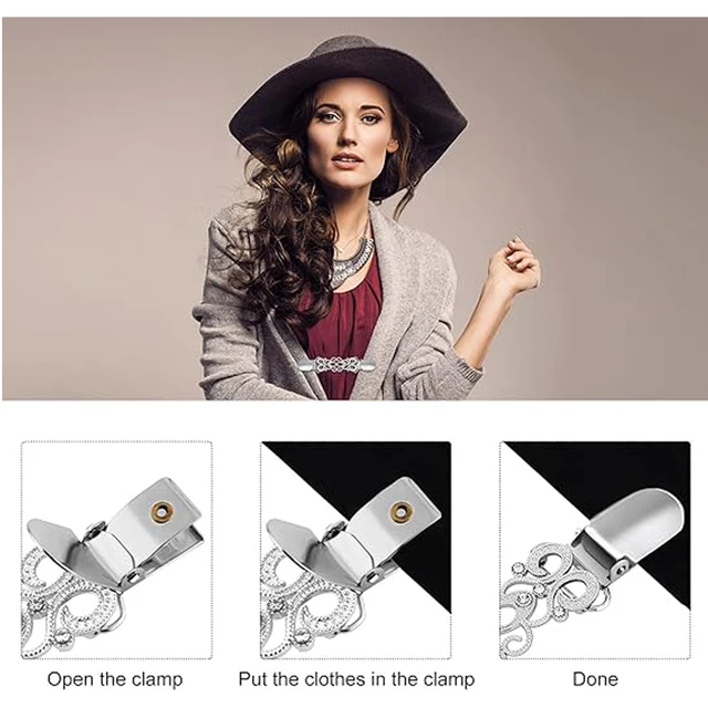 Set 5 Spille Vintage Per Maglioni E Sciarpe - Motivi Floreali E Celtici In Metallo