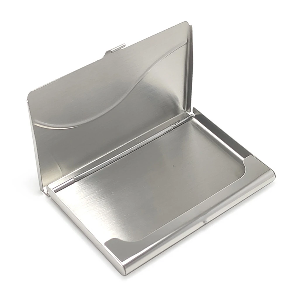 

Compact And Portable Stainless Steel Business Card Holder Box Convenient And Practical