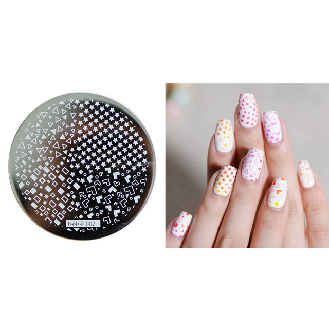Round Nail Stamping Plates Butterfly/Constellation/Leaf/Bird Stainless Steel Image Stencils Printing Nails Decor 5.5cm Tool