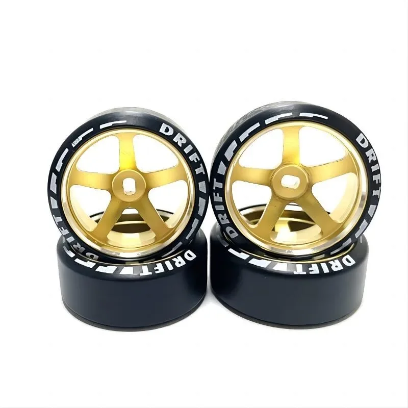 thumbnail image 2 of 4pc RC Metal Drift Tires - Compatible With WLtoys K969 K989 1/28 Scale RC Cars 2 of 11