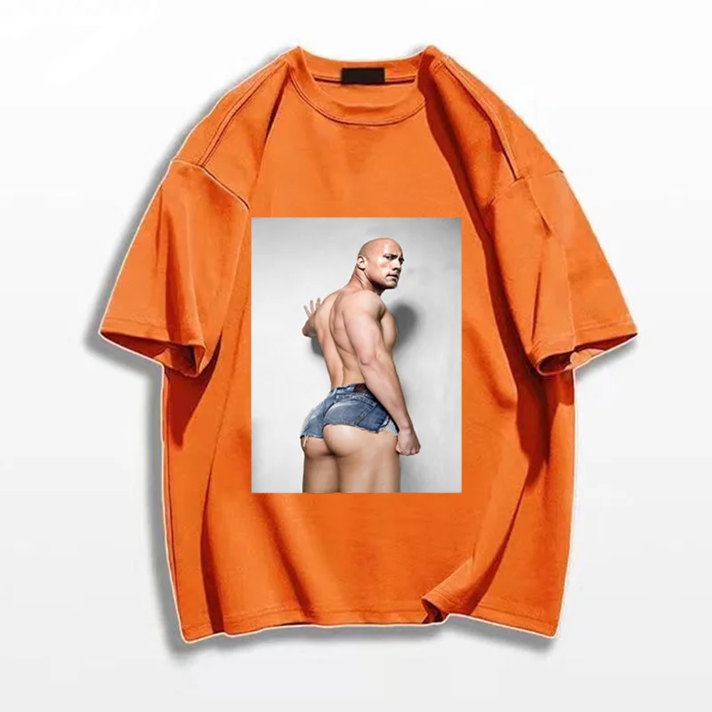 Dwayne The Rock Johnson camiseta masculina, sobrancelha levantar Meme, tops  curtos clássicos, roupas plus size