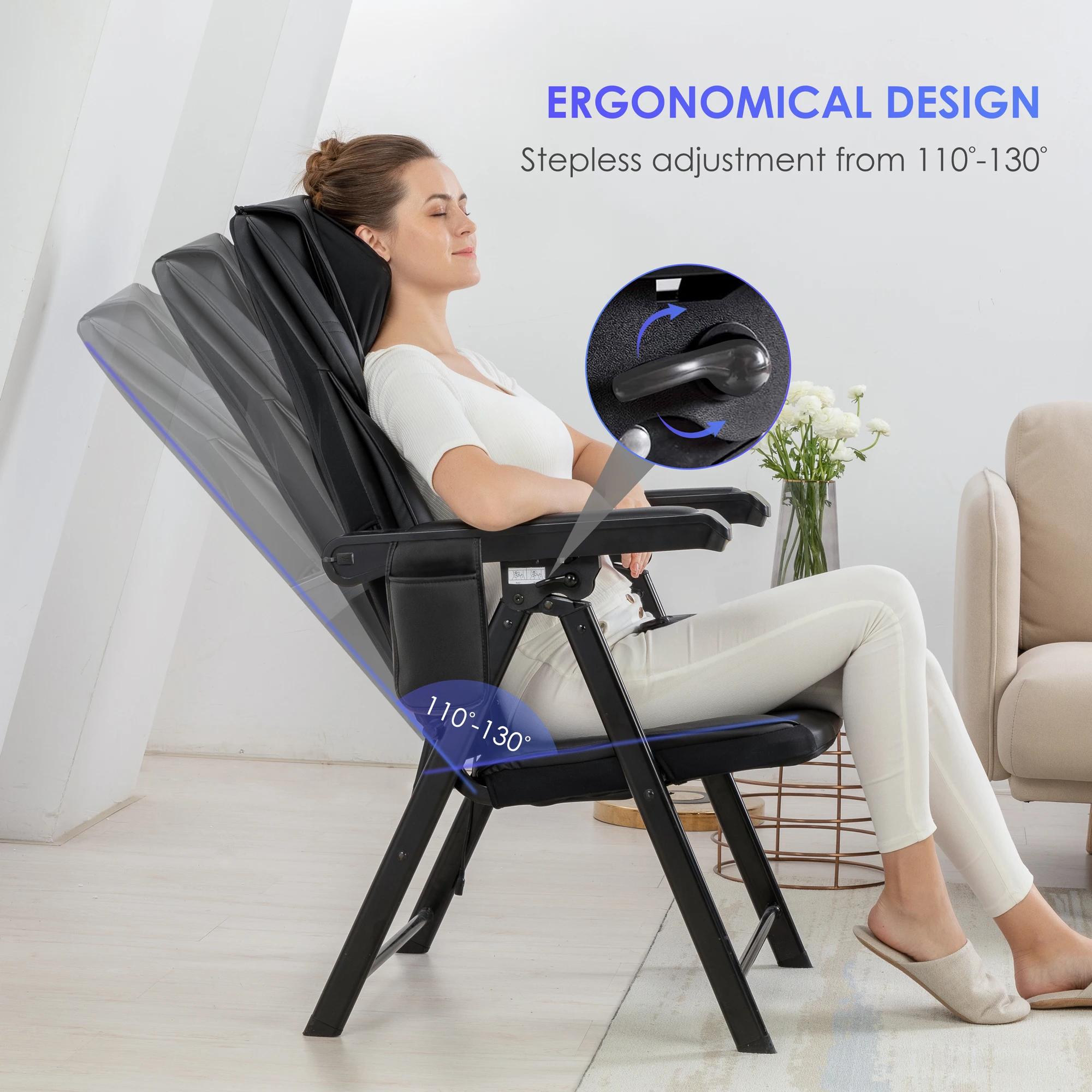 Comfier Neck & Back Massager with Heat - Shiatsu Massage Chair Pad  Portable, New