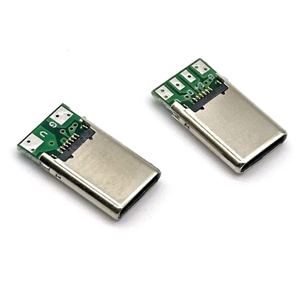 USB 3.1 2Pin 4Pin 유형 c 남성 커넥터 잭 테일 16P usb 남성 플러그 전기 터미널 용접 DIY 데이터 케이블 지원 PCB 보드
