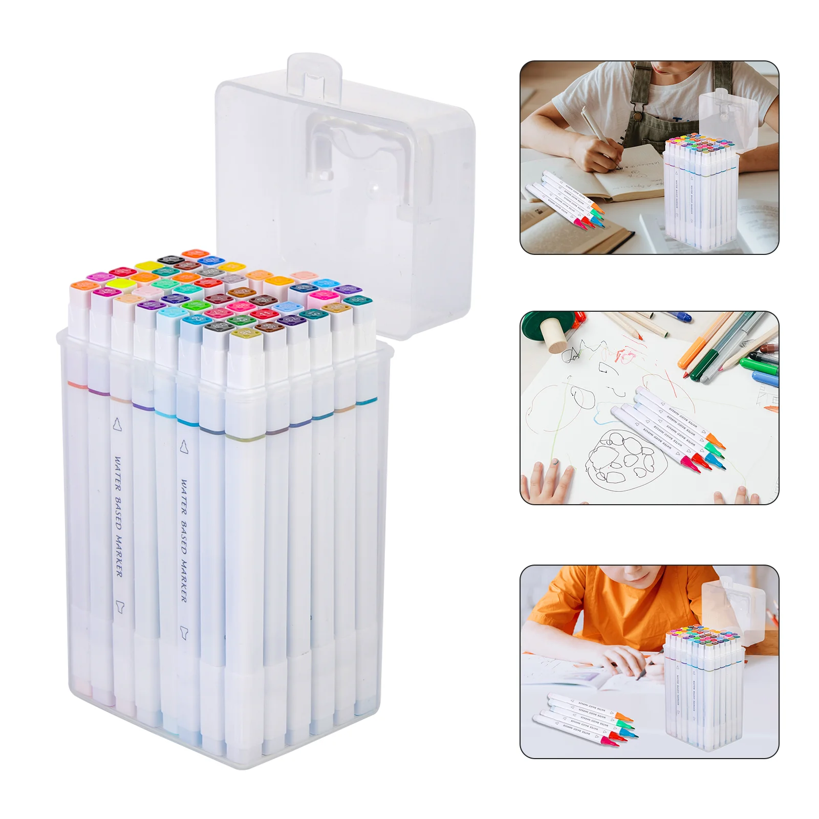 

48 Pcs School Markers Set Artist Pens Professional Markers Paint Dual Tip Markers Dual Tip Convenient Household Drawing