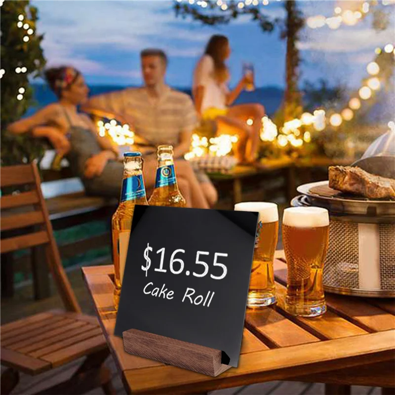 1Pcs Mini Blackboard Supports Dining Table, Birthday, Wedding And Christmas Celebration Easy To Use