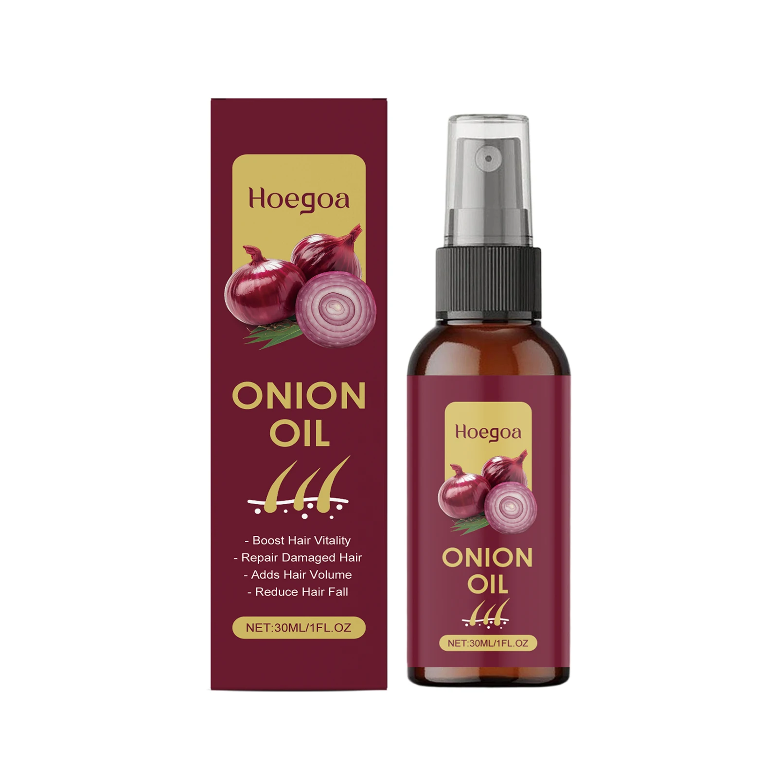 Onion Hair Care Oil - Daily Gentle Oil for Nourishing Scalp, Moisturizing Hair Strands and Being Lightweight & Non-Greasy