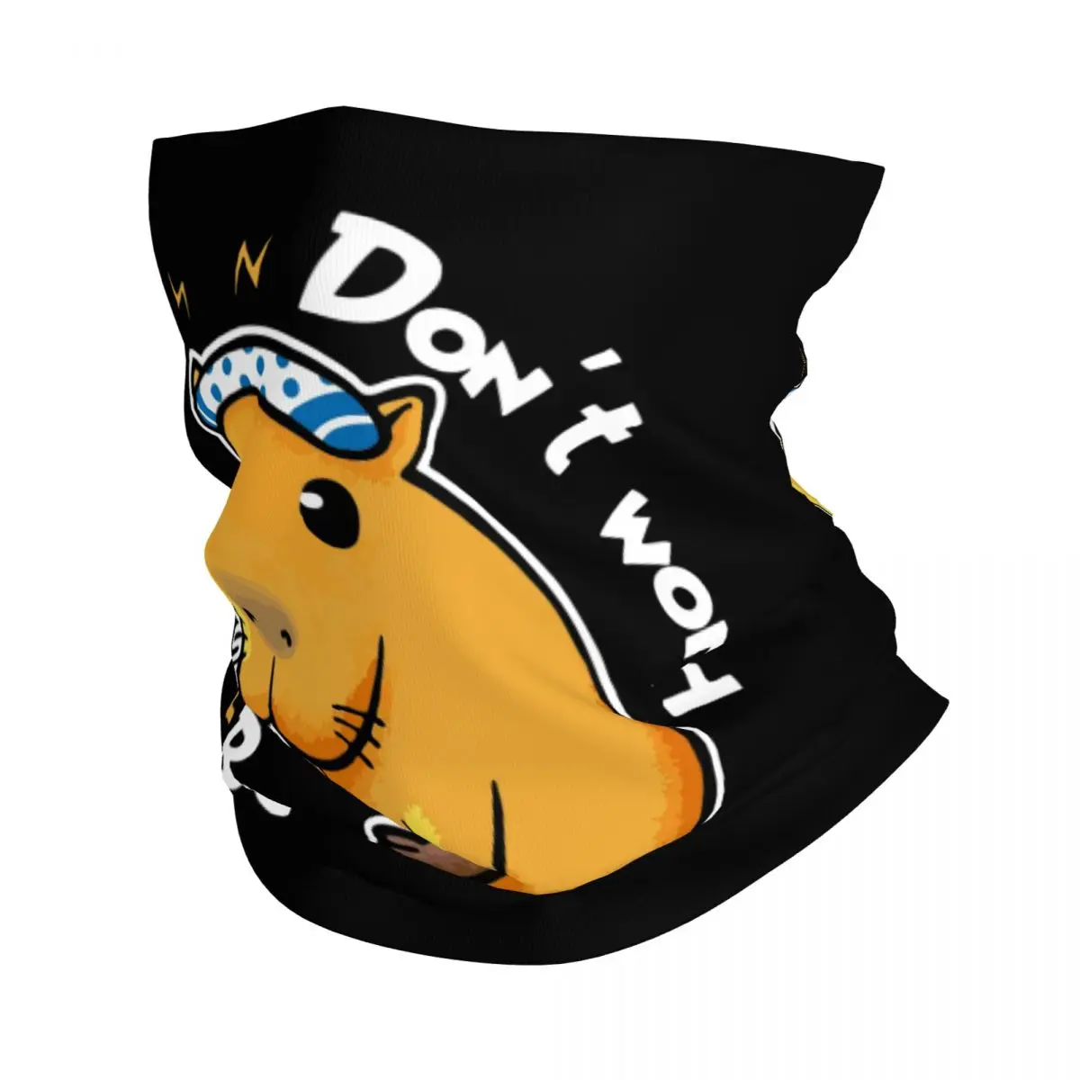 

Capybara Don't Worry Be Capy Bandana Neck Gaiter Kawaii Balaclavas Mask Scarf Multi-use Headband Riding Unisex Adult Windproof