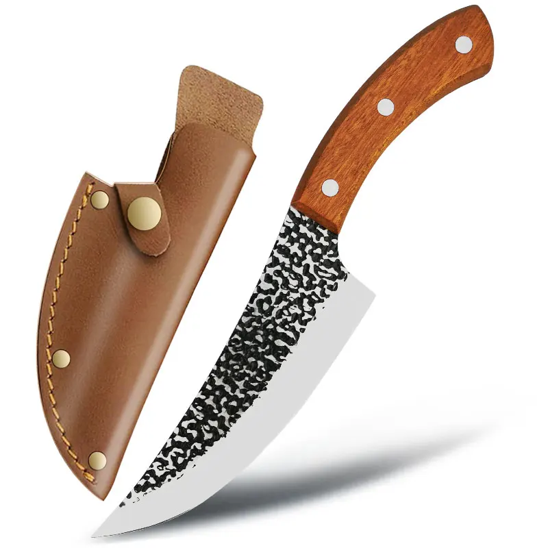 Kitchen Chef Knife Handmade Stainless Steel Full-Tang Forged Fishing Butcher Boning Meat Cleaver Multifunctional Cooking Cutter