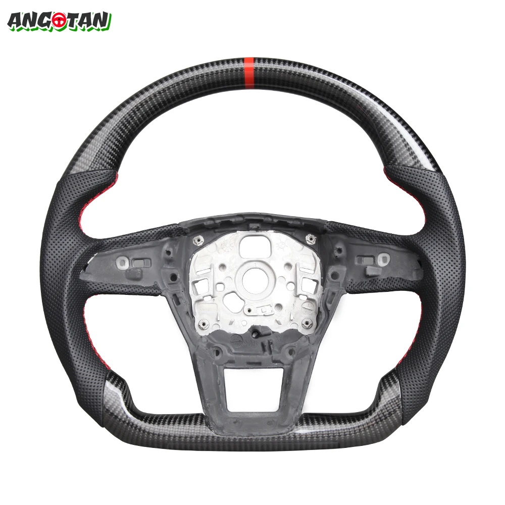 

Carbon Fiber Steering Wheel For Audi A6L A7 RS6 RS7 RSQ8 RS e-tron S6 S7 SQ5 LED Leather Steering Wheel Customized