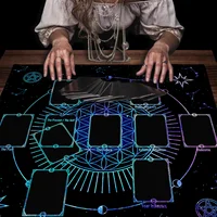 Celtic Cross Flower of Life Tarot Card Tablecloth Altar Cloth Constellation Divination Cloth For Tarot Mat Witchy Home Decor 1