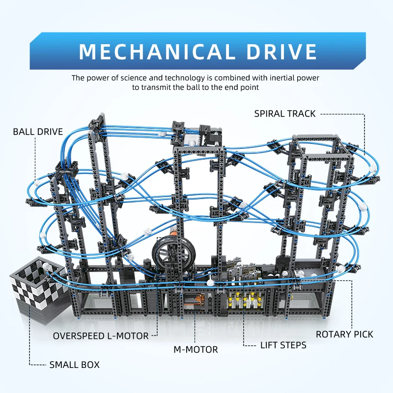 Mould King 26002 Technical Parts Toys The Motorized Marble Run