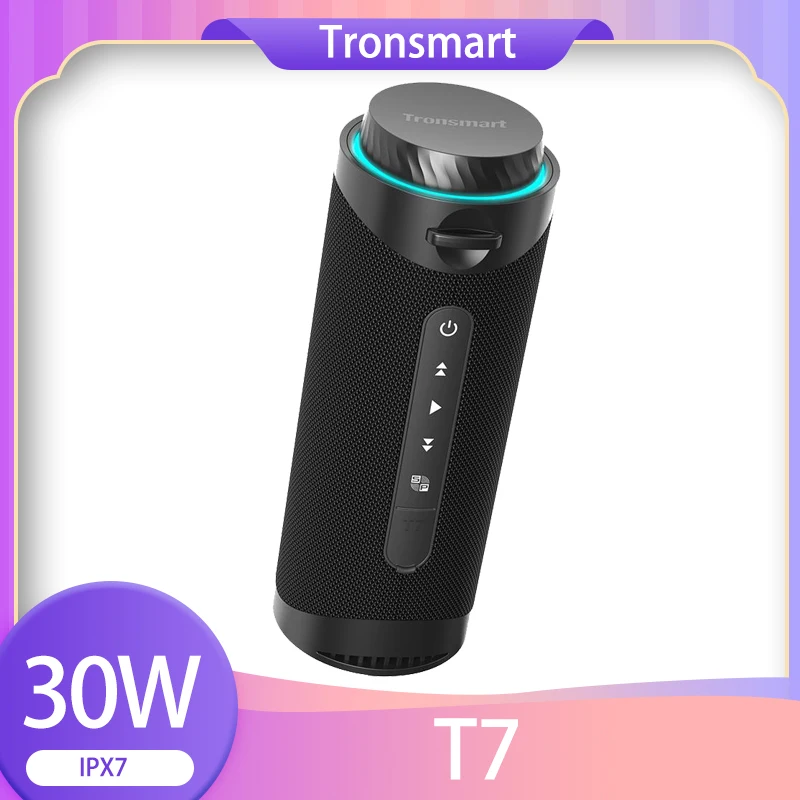 

Tronsmart T7 30W Bluetooth Speaker with LED Lights, SoundPulse, TWS, ATS2853, IPX7 Waterproof, Custom Equalizers