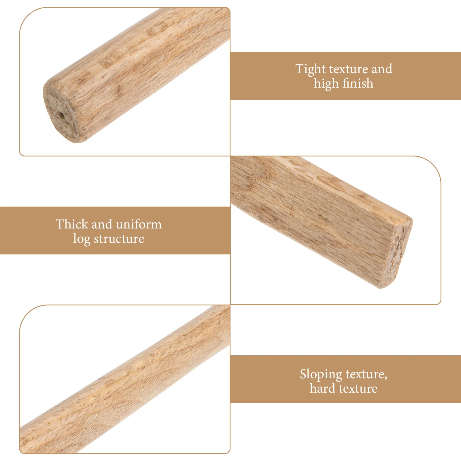 Ax Claw Hammer Handle Replacements Handle Replacements Fitting for Carpenter Tools Firewood Replacement Accessory Wooden 6