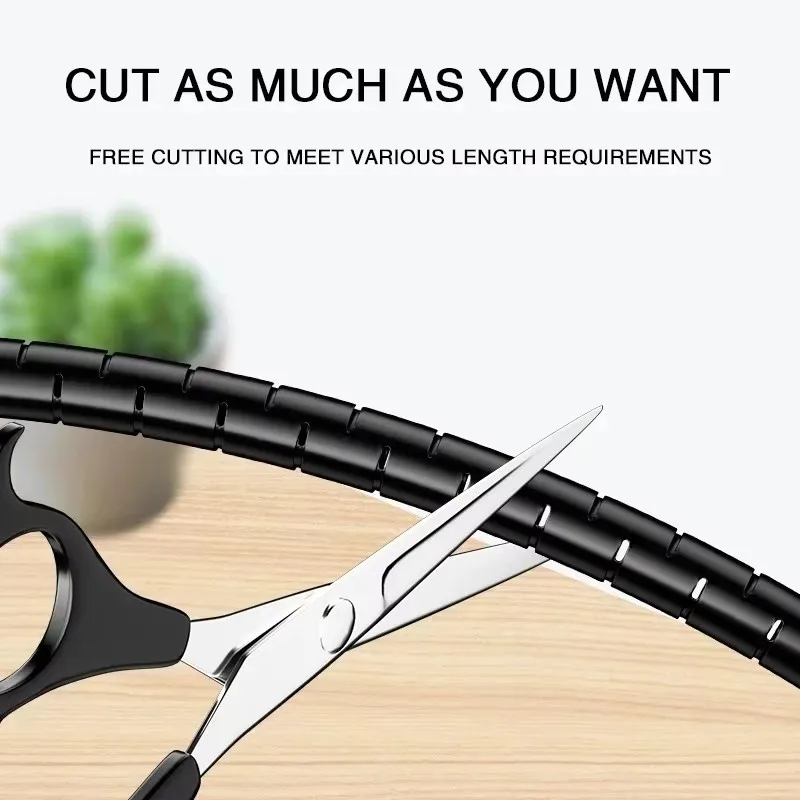 2M Flexible Spiral Cable Wire Protector Organizer Computer Cord Protective Tube Clip Management Tools 16/10mm cable organizer cable protector cable wire protector