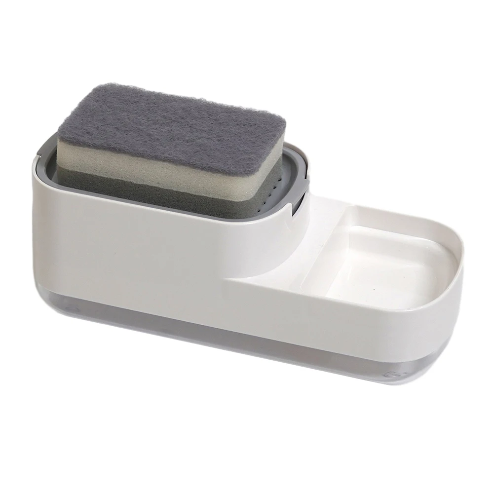 Description Picture 4 of itemNo More Soap Waste Dish Soap Dispenser with Quantitative Discharge Includes Sponge Holder Available in White and Black