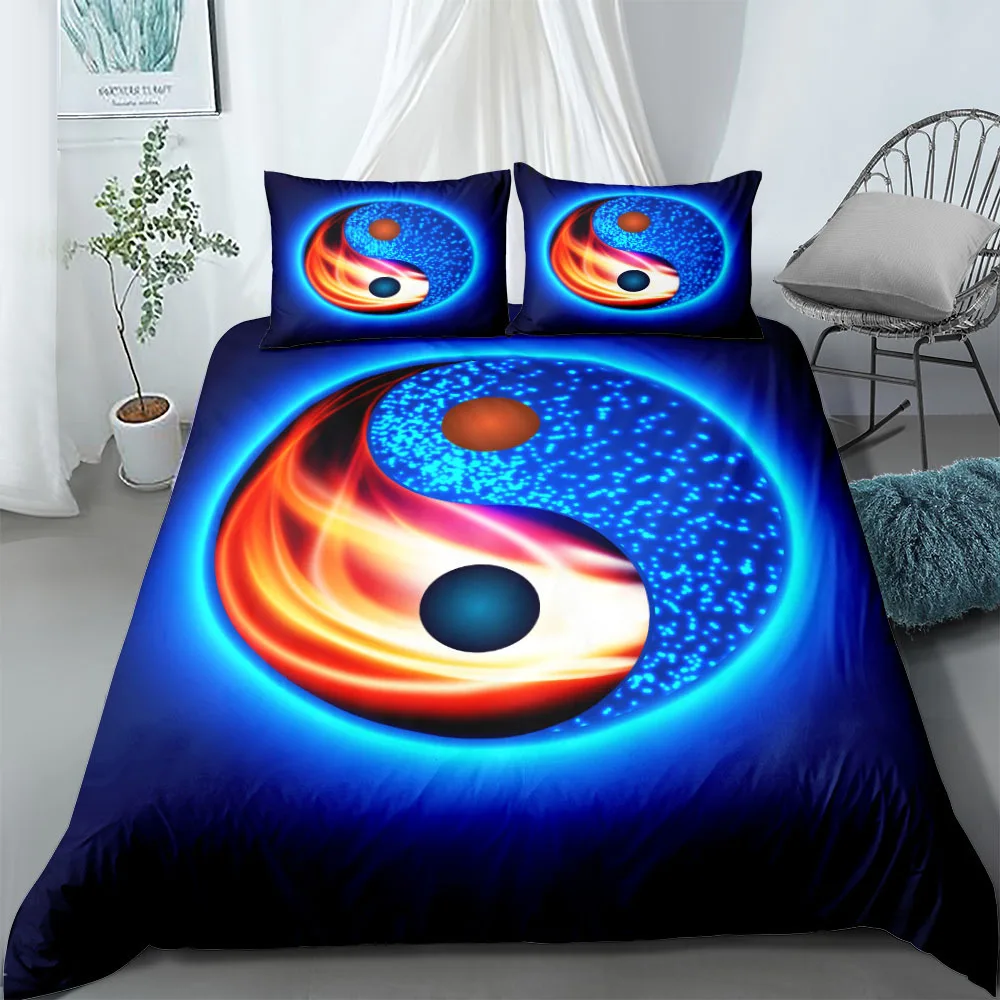 

3D Tai Chi Gossip Print Bedding Set Skeleton Duvet Cover Comforter Covers Bedroom Twin King ​Size Quilt Cover Pillowcase 2/3 PCS