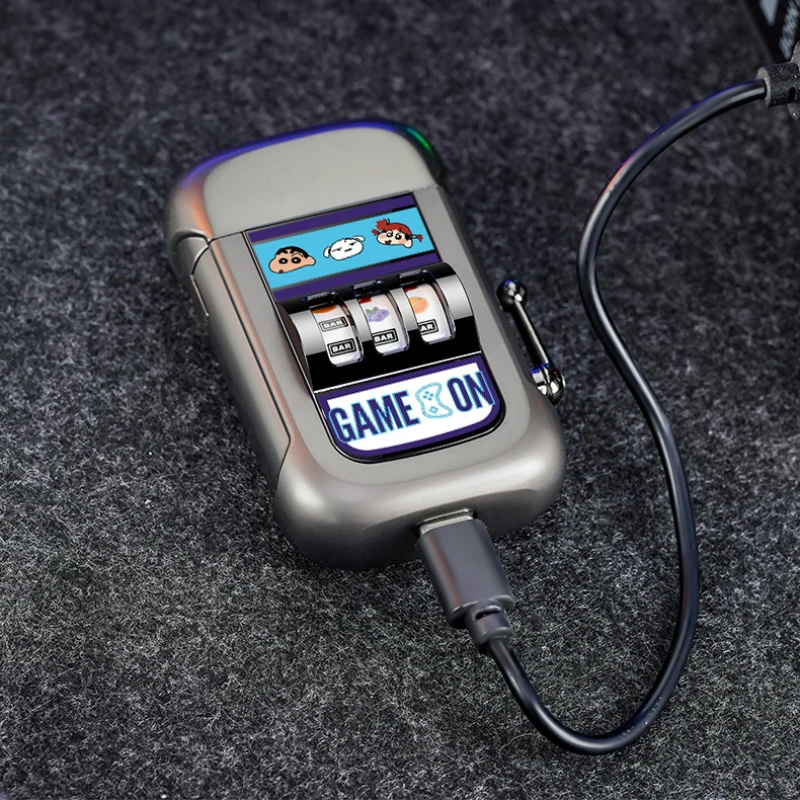 2025 Dual Arc Plasma Lighter Fruit Pattern USB-C Rechargeable Windproof Cigar Outdoor Creative Adult Gifts