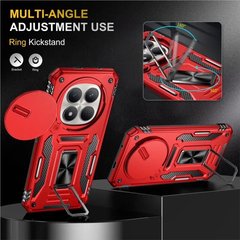 Heavy Duty Smartphone Case with 360-Degree Kickstand and Camera Protection