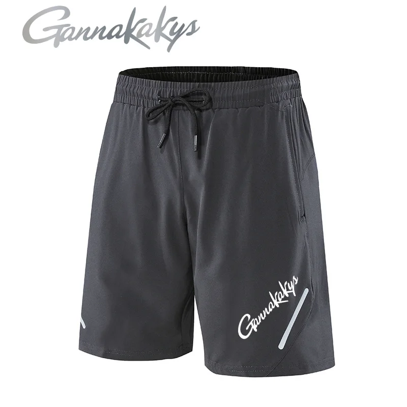 Summer Men's Fishing Shorts Hiking Training Sports Elastic Shorts Fitness Breathable Running Travel
