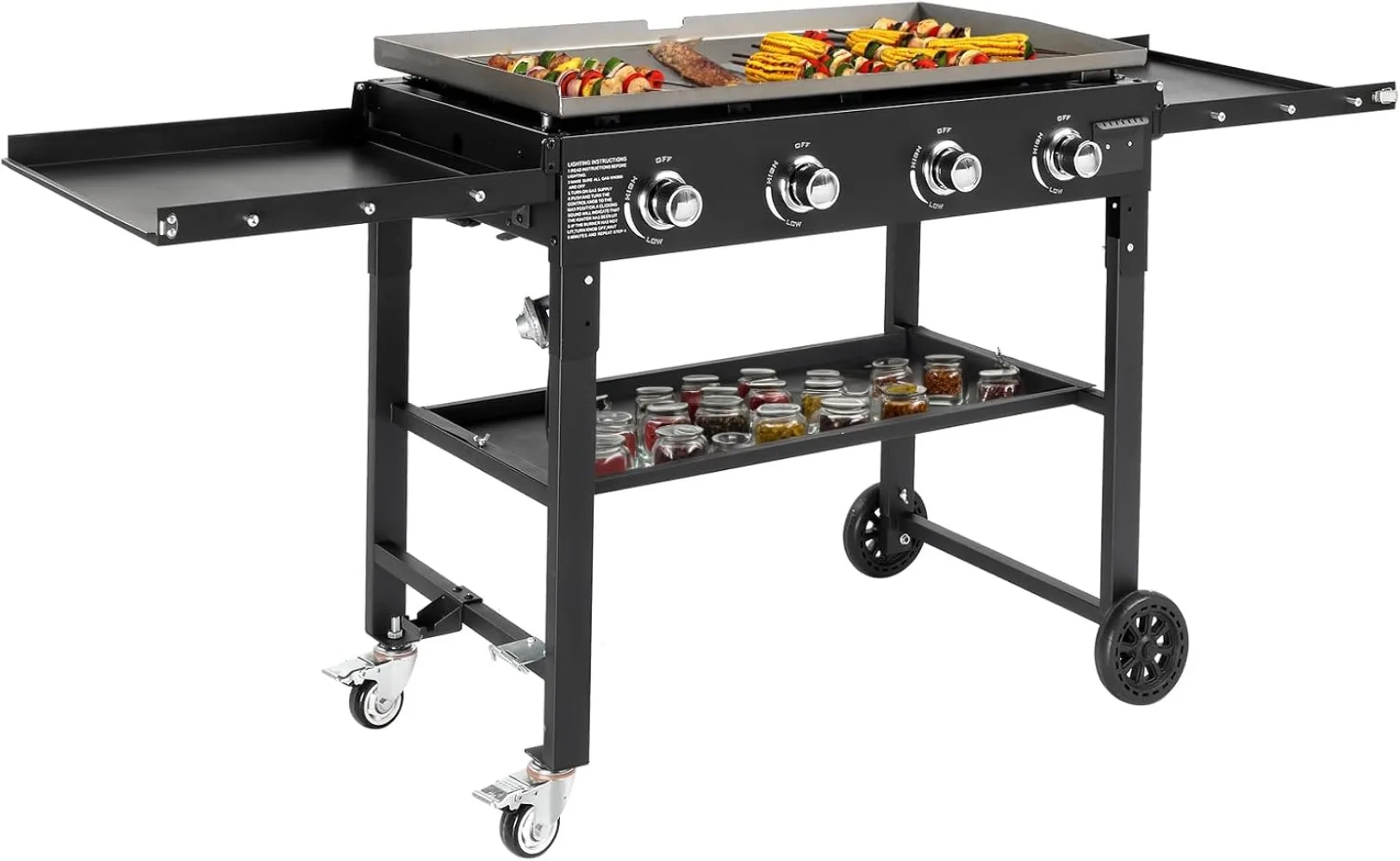 Flat Top Grill with 4 Burner 1