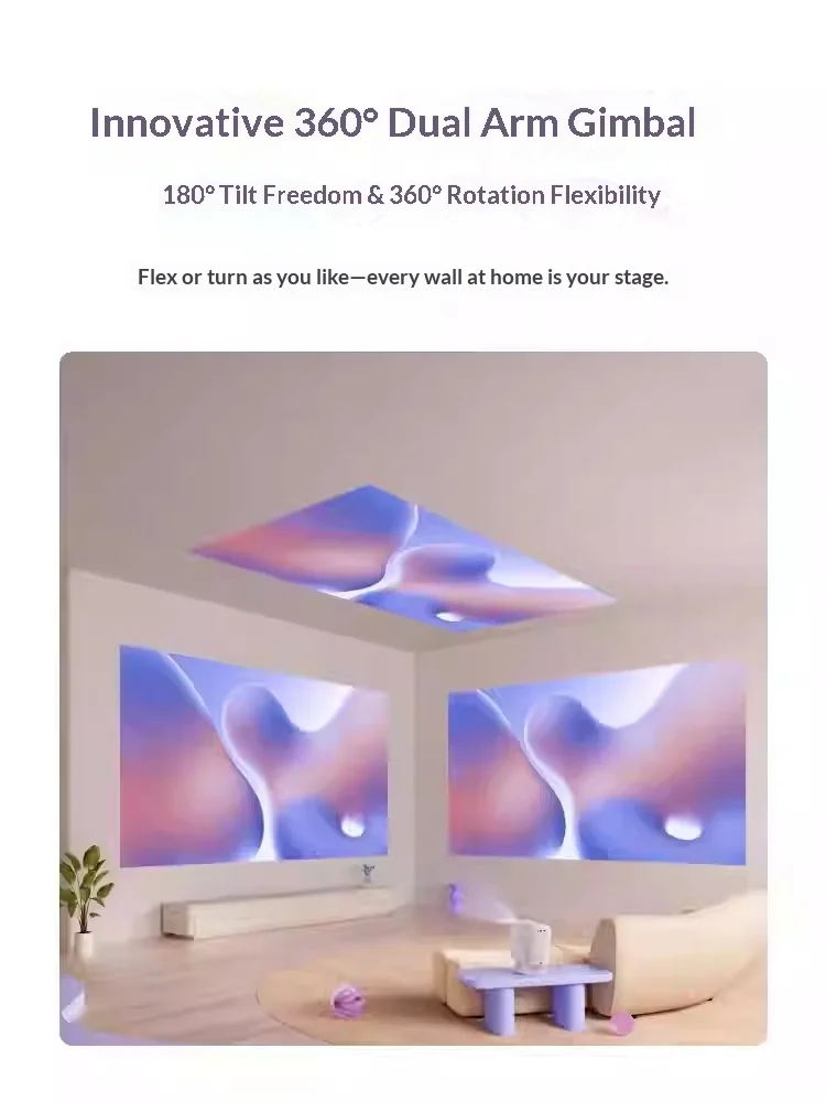 XMING Q6 Neo 프로젝터 HDR10 1080P 245CVIA 벽 색상 적응 2600:1 FOFO 콘트라스트 프로젝터 지능형 장애물 회피