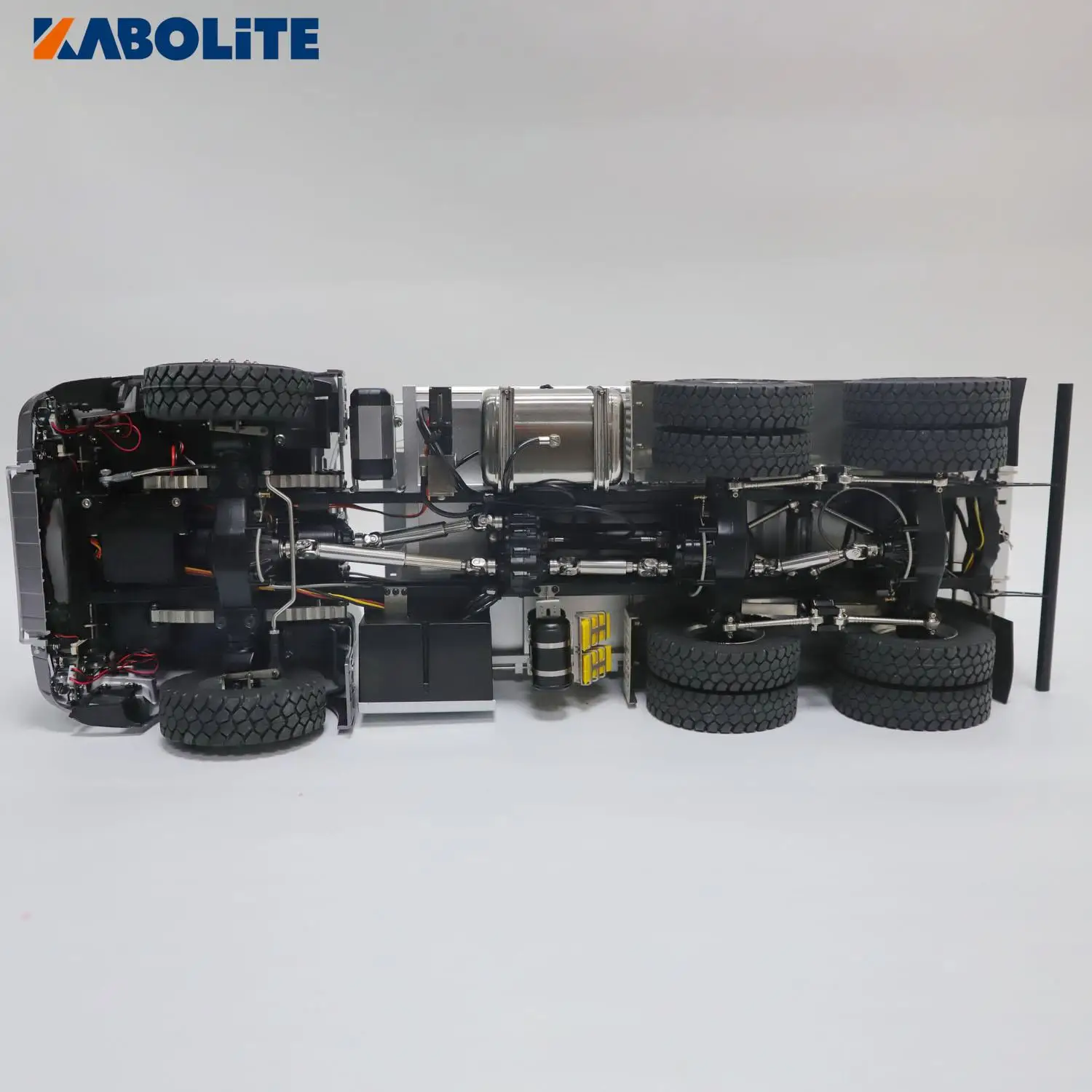 KABOLITE Metal 1/14 K3364 RC Dumper Truck Hydraulic Car 6x6 HUINA Aluminum Alloy CNC Bucket Tipper Outdoor Toys Gift Model 4