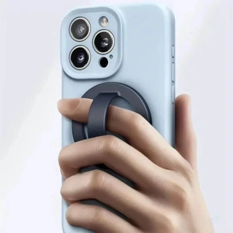 Universal Waterproof Magnetic Phone Ring Holder with Removable Grip Attachment