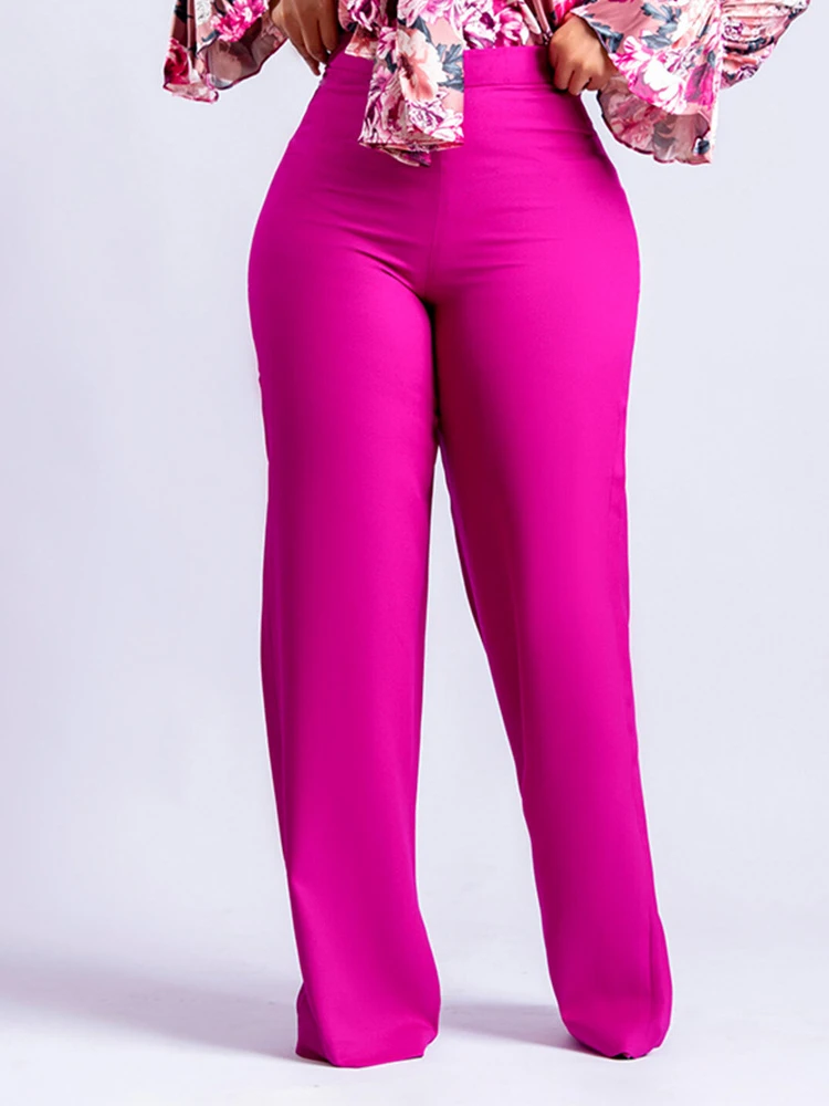 Women Elegant High Waist Pants Back Zipper Up Elastic Slim Classy Modest  Bottoms Trousers African Summer Spring Fashion 2023 New - AliExpress