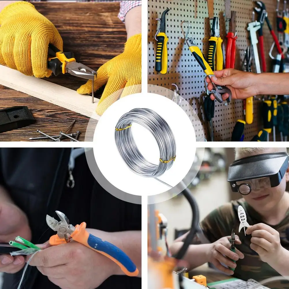 20/10 Meter Aluminiumdraht, biegsamer Metall-Basteldraht für DIY-Ohrringe, Armbänder, Schmuckherstellung, Zubehör, Outdoor-Zubehör – Detail 4
