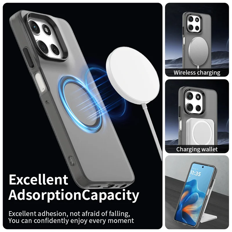 Magnetic Wireless Charging Case in Candy Colors with Transparent Shell