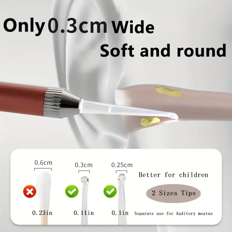 Luminous Ear Visual Ear Picking Tool Scoop, Stainless Steel Ear Scoop with Light, Luminous Ear Cleaner