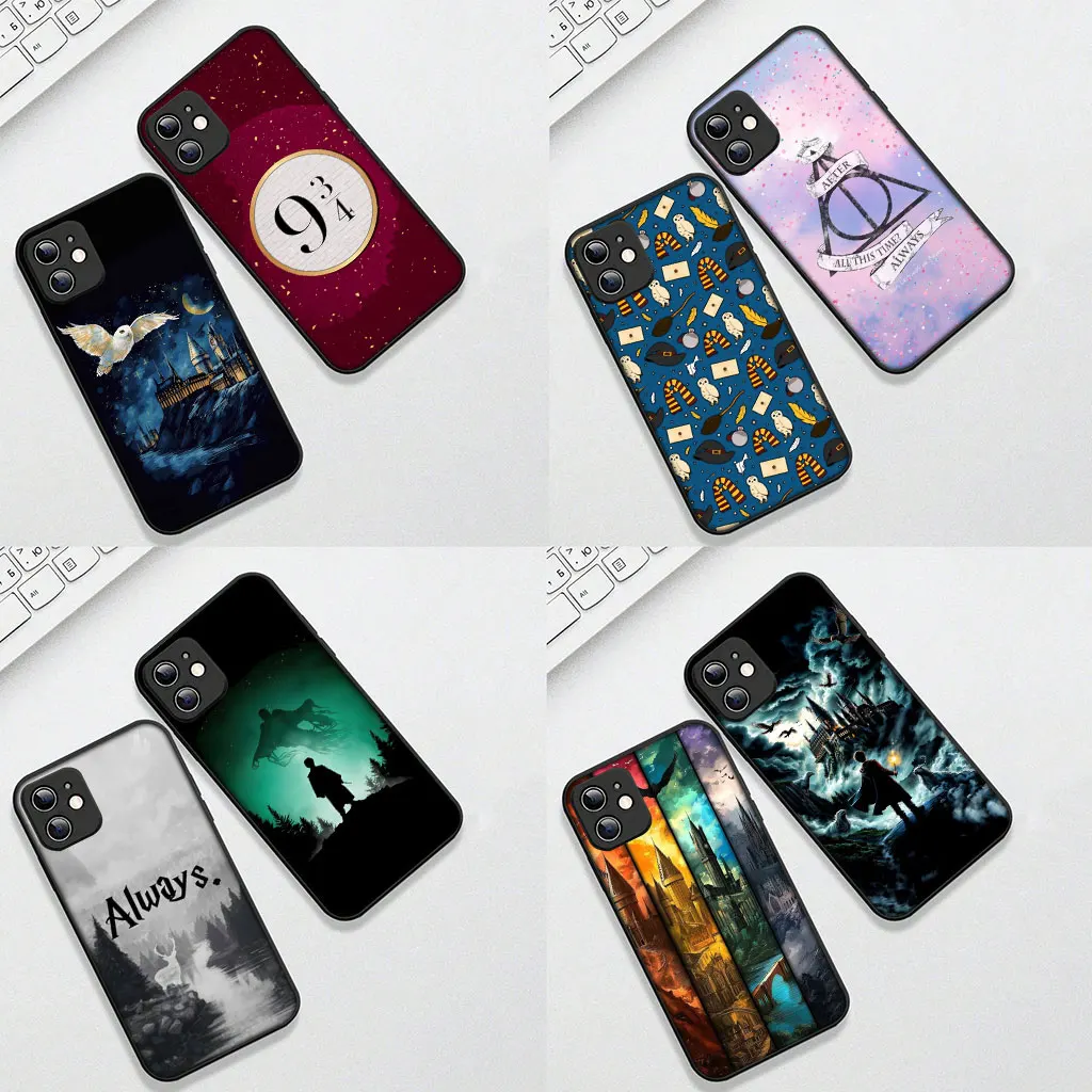 Silicone Phone Case with Art Cool Harries Owl Wand Potters Design