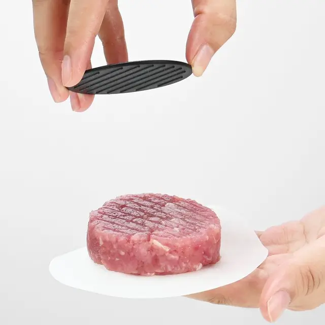 Kerek Hamburger Sajtó Marhahús Grill Élelmiszer-Minőségű Abs Húsprés Szeletek Patty Penész Konyhai Eszközök Könnyű Hús Eszköz - Image 4