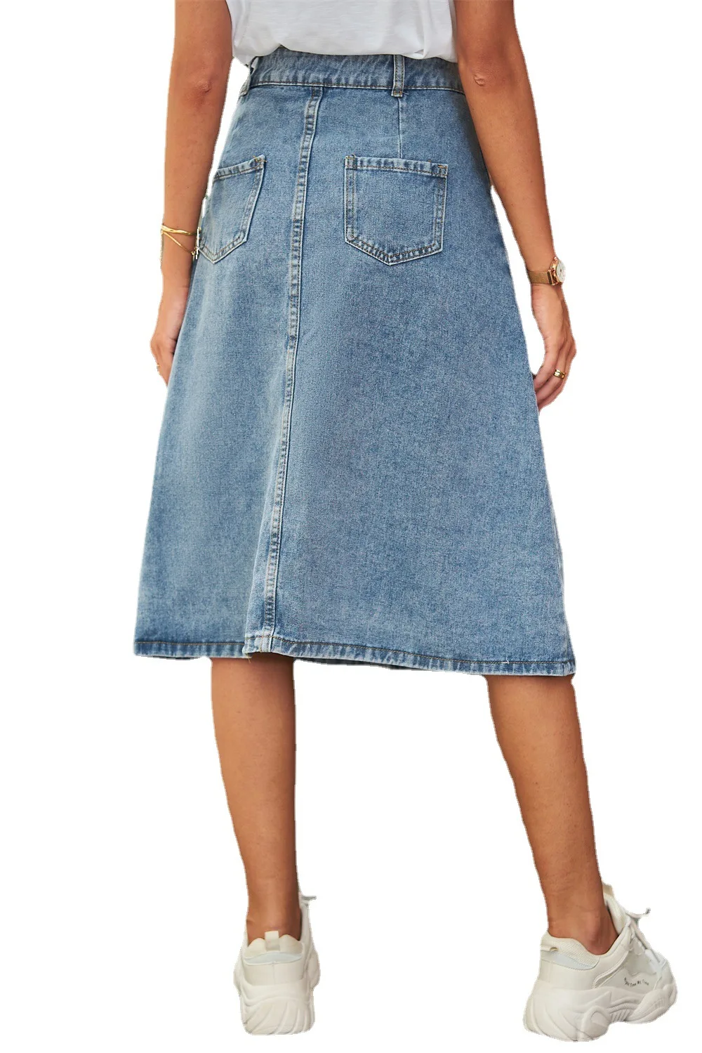 

European Style Denim Woman Skirt Spring Summer Jean Vestido Casual Zipper Woman Skirts