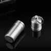 1 pc Metal Cigarette Case with Keychain Portable Mini Waterproof Cigarette Box for Outdoor Travel Silver Tobacco Case 3