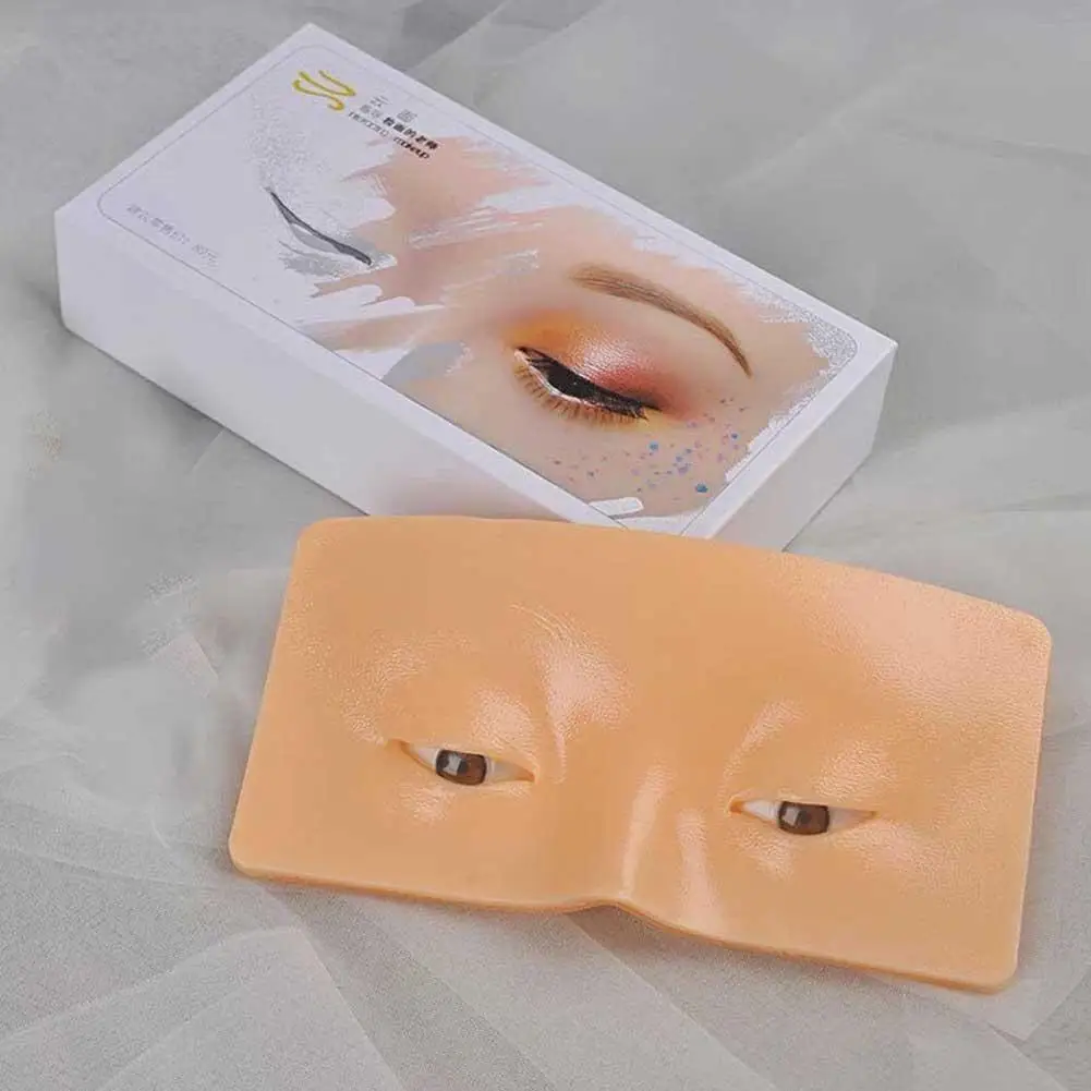 TICHEROMU Makeup Practice Face Board, 3D Realistic Pad with Brush