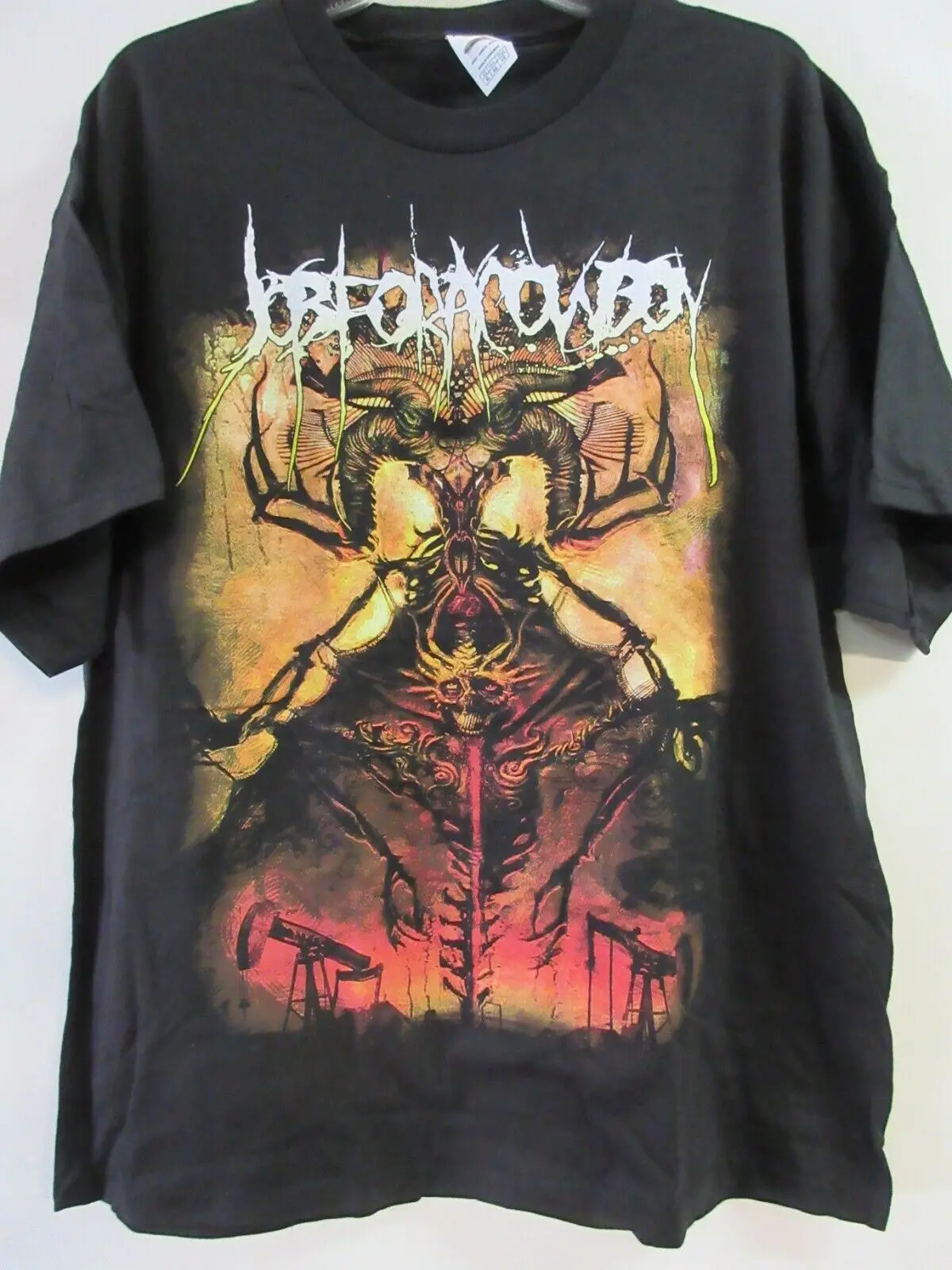 Lavoro Per Un Cowboy Ufficiale Merch Oil Wells Scrim Concert Music Shirt Maniche Lunghe O Corte Extra Large
