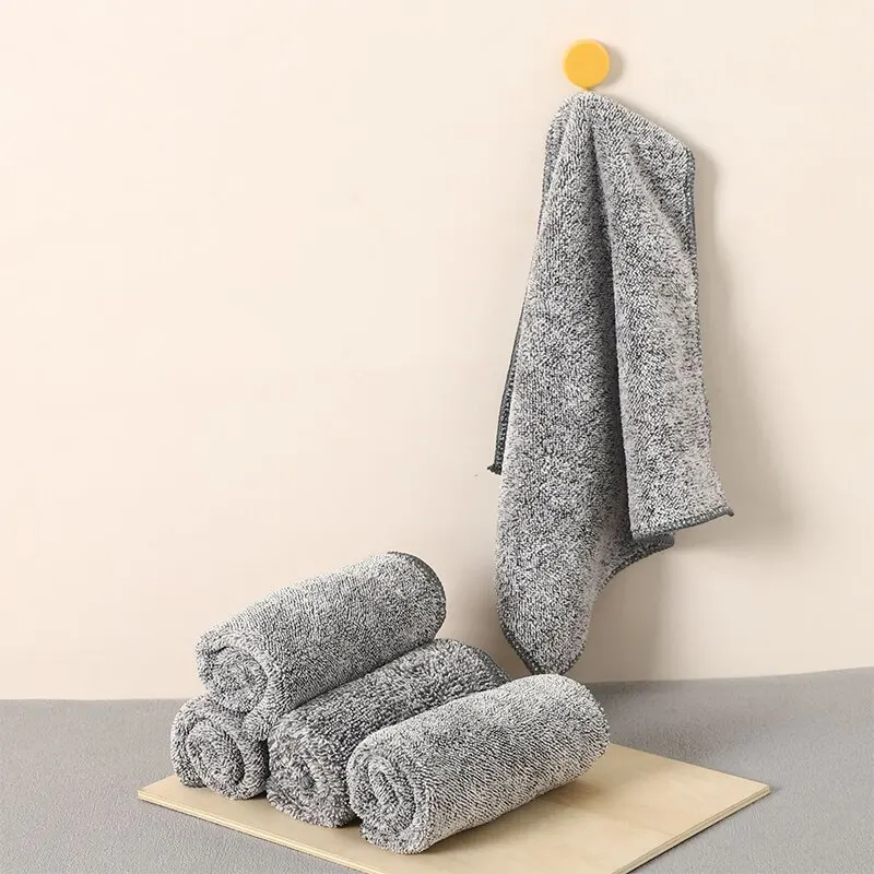 Bamboo Charcoal Dish Cleaning Cloth Strong Water Absorption Easy-to-wash for Household Use