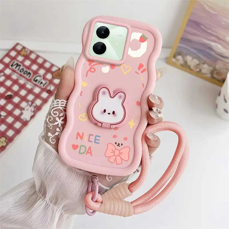Lucky Day Phone Case Set with Lanyard & Rabbit Stand
