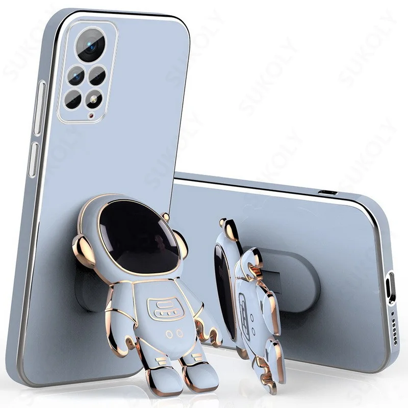 Placcatura 3D Astronauta Caso Del Basamento Per Xiaomi Redmi Nota 11 10 9 Pro 11s 10s 9s Mi 11 Lite 5G NE 11T 10T Poco F3 X3 NFC M3 _voghion.com