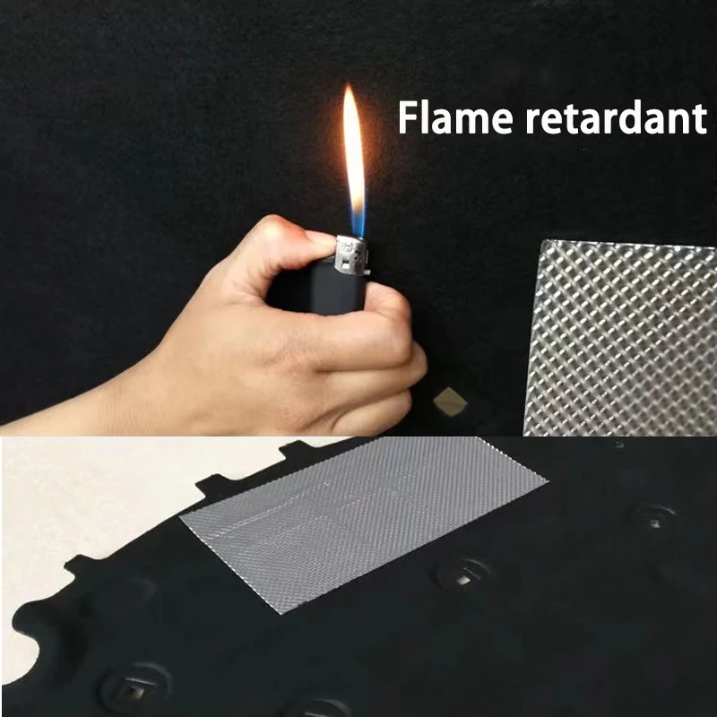 Tappetino Fonoassorbente E Termico Per Cofano Per VW Golf 6/6 GTI | Isolamento Motore In Alluminio E Cotone, Nero/Argento