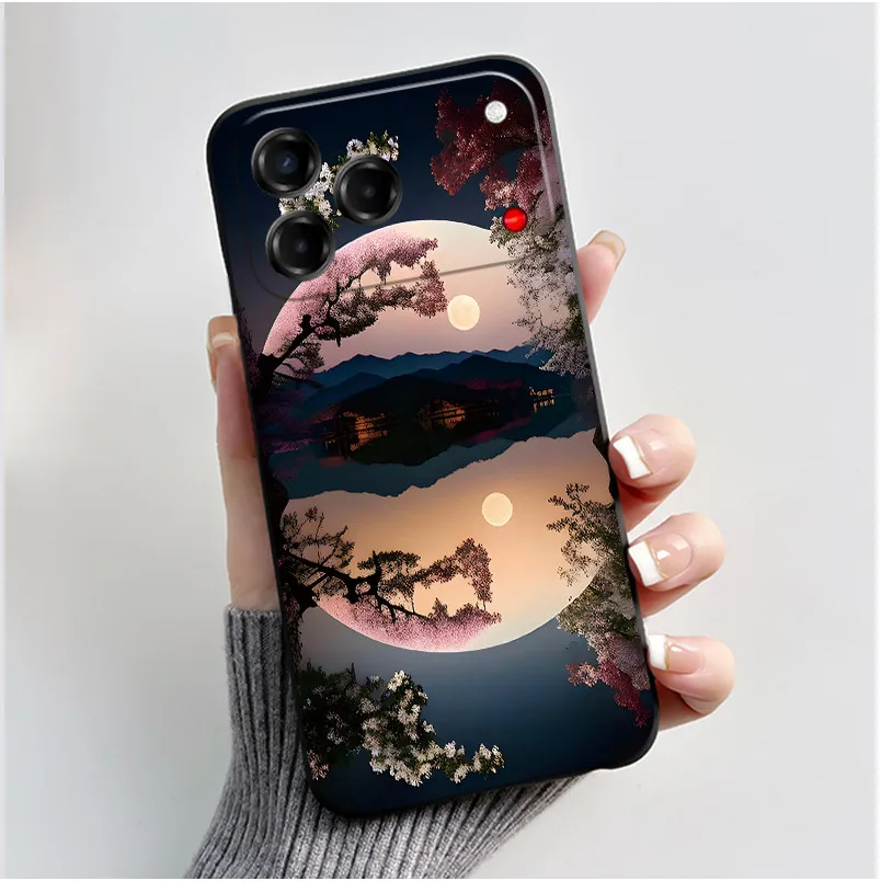 Enhanced Cute Black Bumper Silicone Phone Case with Shockproof Cartoon Panda Design