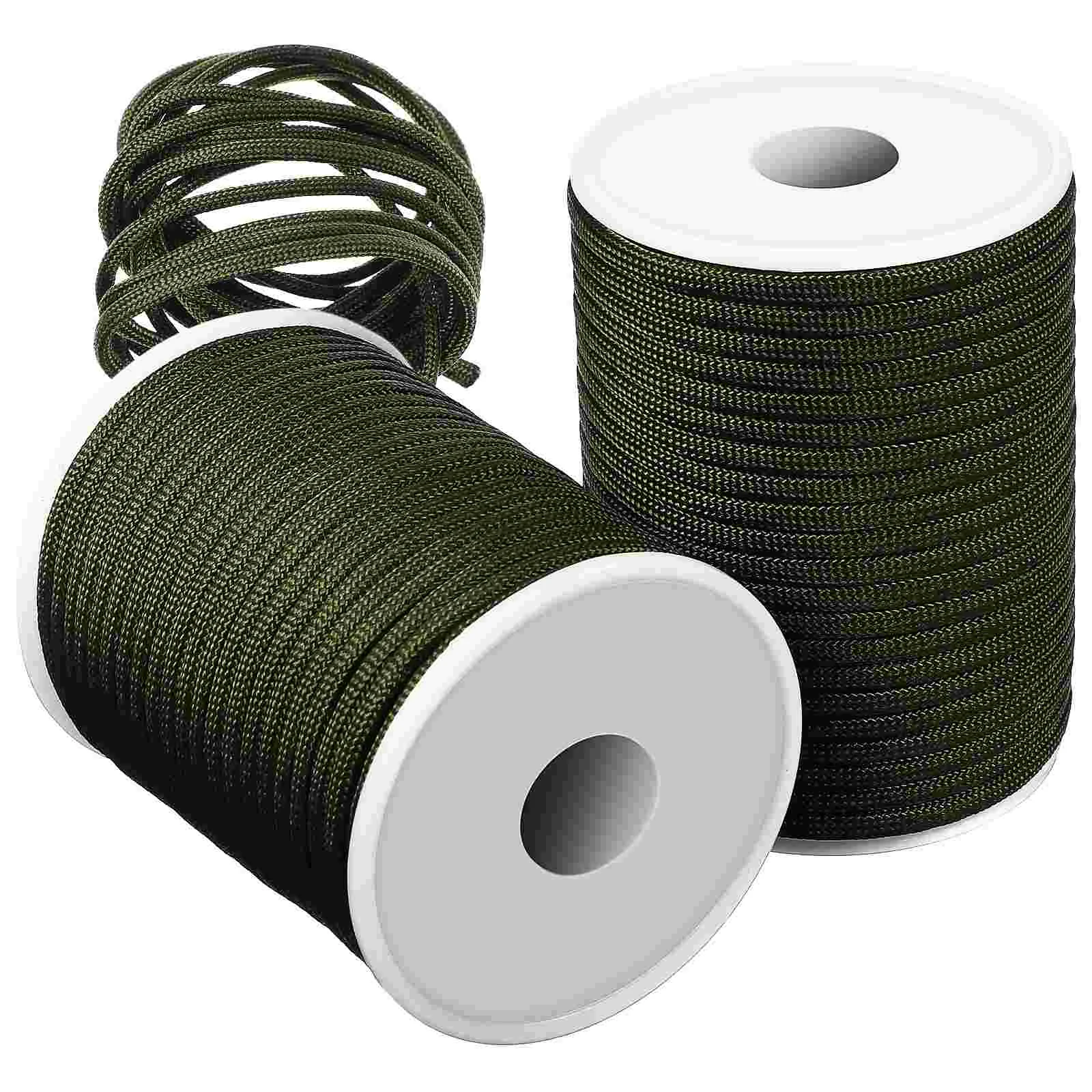 

2 Pcs 30m Army Green 2pcs Canopy Ropes Hiking Cords Tent for Outdoor Camping Polypropylene Fibers Tightener