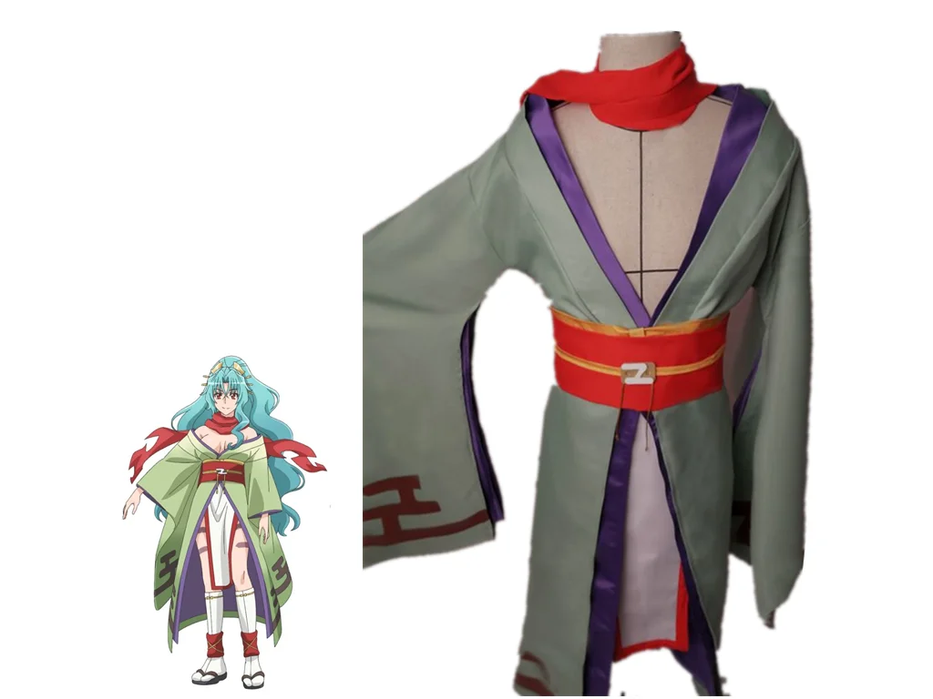 Anime Tsukimichi Moonlit Fantasy Cosplay Tomoe Uniform Cos Kimono Halloween party Costume Set |